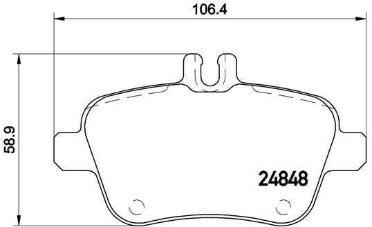 BREMBO P50091 | Fren Balatası 117 / 156 / 176 / 246 Arka