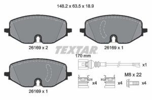TEXTAR 2616901 | Volkswagen Golf 8 Ön Fren Balatası 2020-