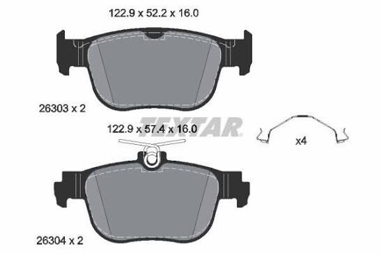 TEXTAR 2630301 | Volkswagen Golf Audi A3 Arka Fren Balatası