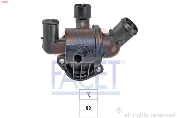 FACET Termostat 92°C 7.8791 | VW Audi 1.6 TDI CAYA CAYB CAYC CAYE