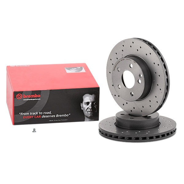 BREMBO 09.A613.51 | Mercedes W204 Ön Sport Fren Diski Takım